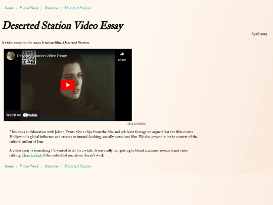 Video Work/Director/desertedstation screenshot