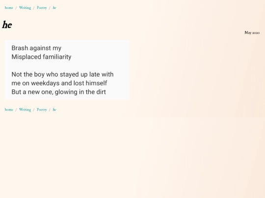 Writing/Poetry/he screenshot