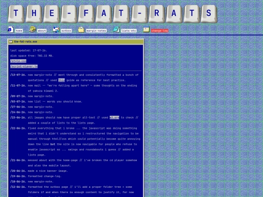 change-log screenshot