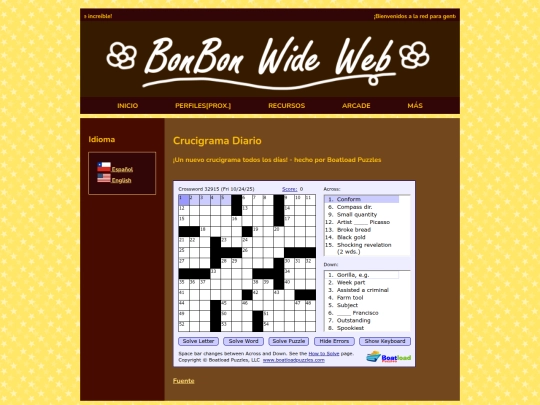 es/arcade/crossword screenshot