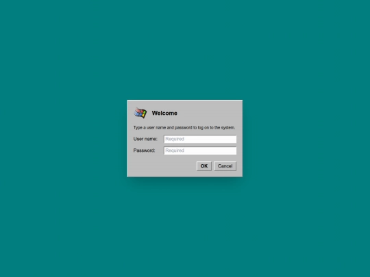 login screenshot