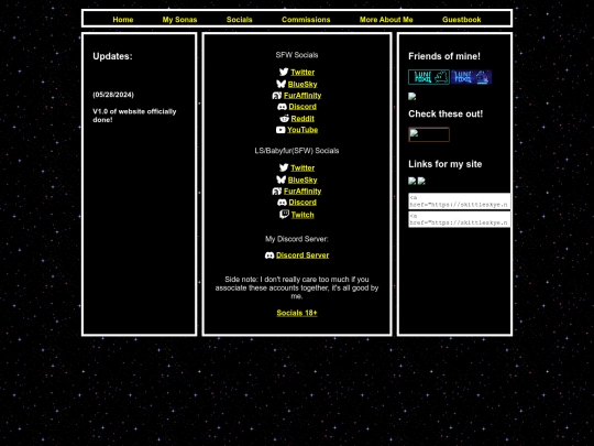 socials screenshot