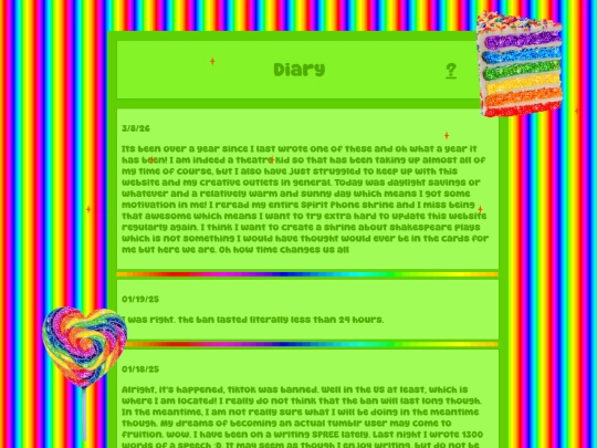 diary screenshot