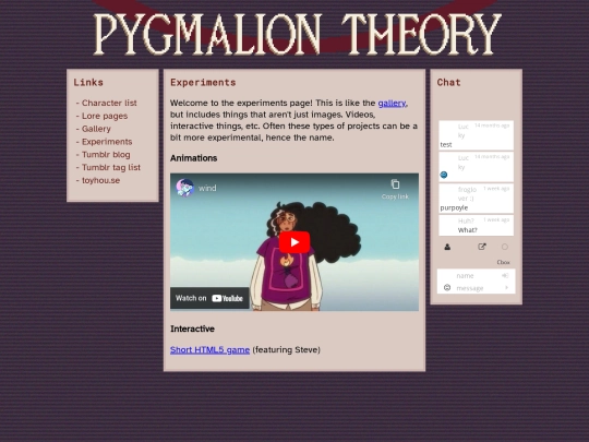 experiments screenshot