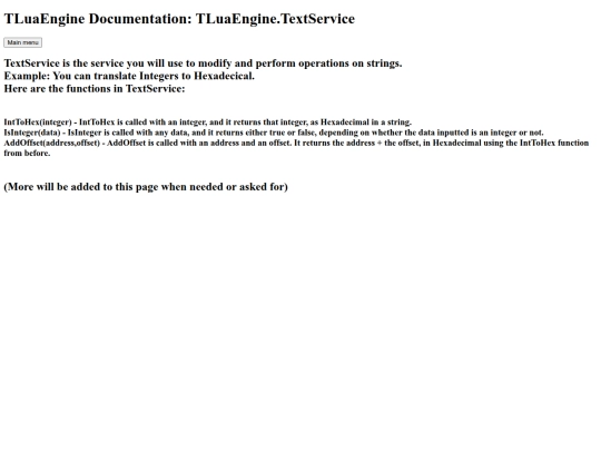 TLuaEngine/TextService screenshot