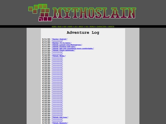 log screenshot