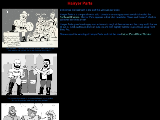 portfolio/hairyerparts screenshot