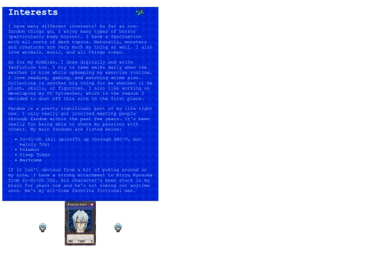 interests screenshot