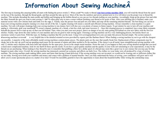sewing screenshot