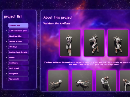 projects screenshot