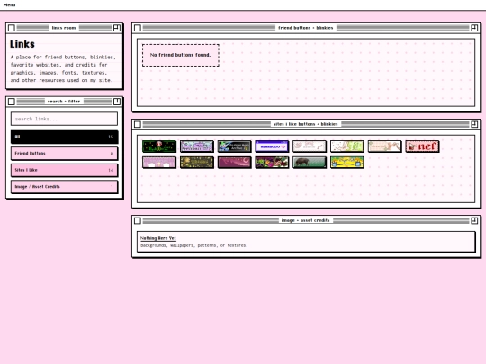 links screenshot