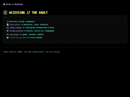 vault screenshot