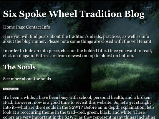 Blog screenshot