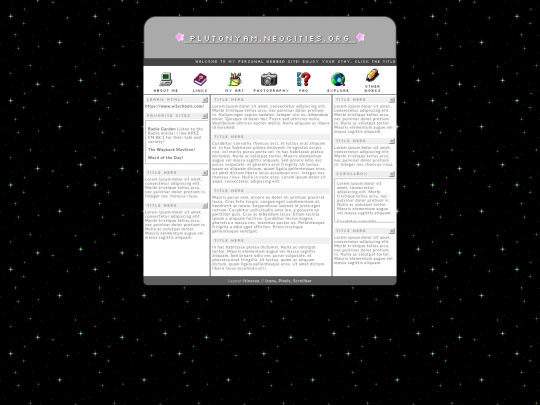 Links screenshot