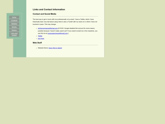 links-contact screenshot