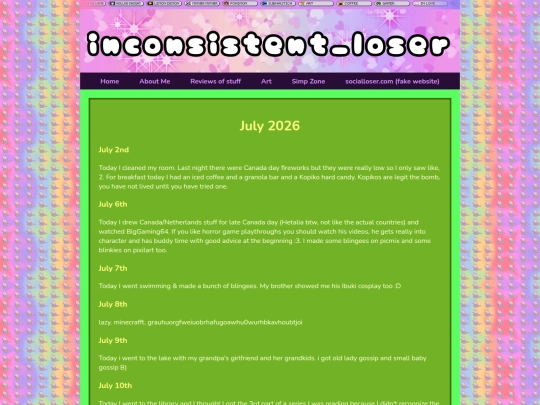 diary screenshot