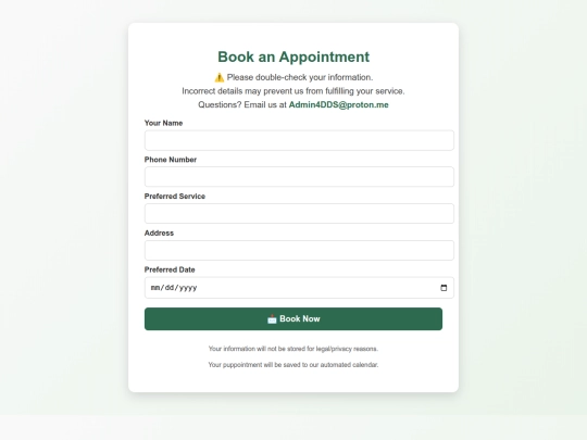 Bookings screenshot