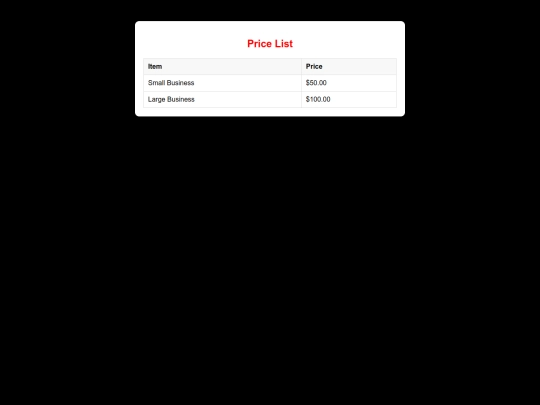 Prices screenshot