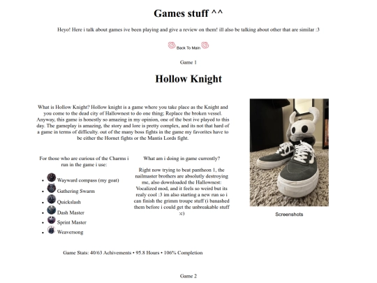 Games screenshot