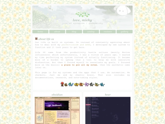 blog/productivity screenshot