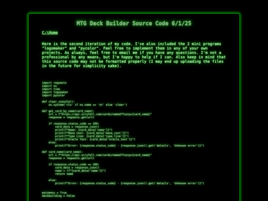 codeposts/mtgdeckbuilder/mtgdbscV2 screenshot