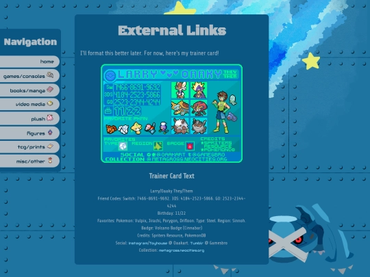 links screenshot