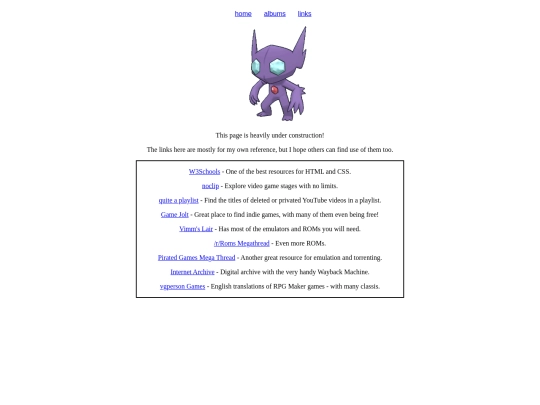 links screenshot