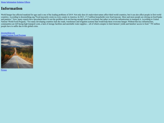 Information screenshot