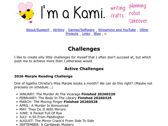 challenges screenshot