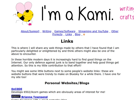 links screenshot