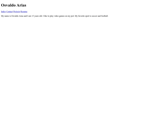 Portfollo/about screenshot