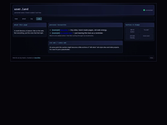 links screenshot