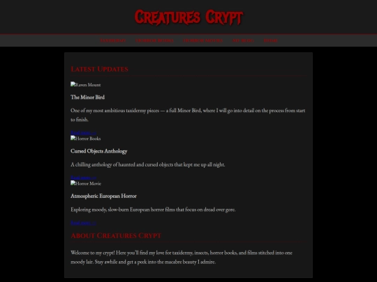 My interests screenshot