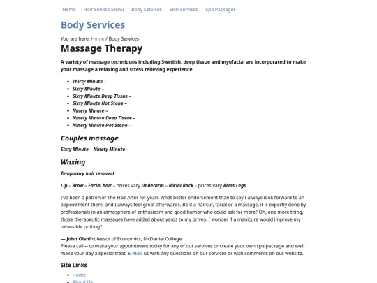 body-services screenshot