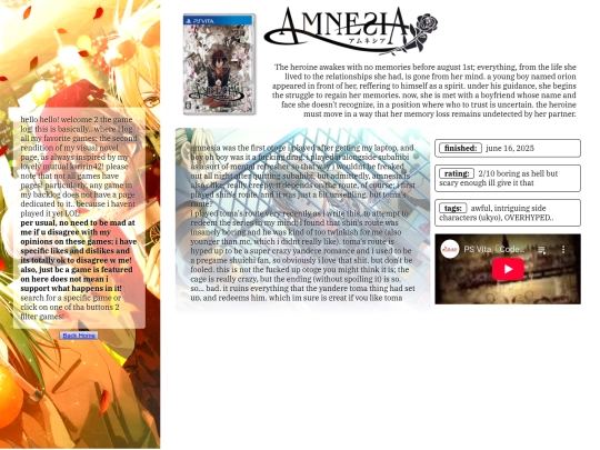 log/amnesia screenshot