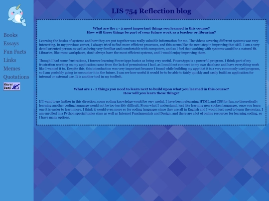Blog screenshot