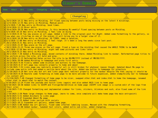 changelog screenshot