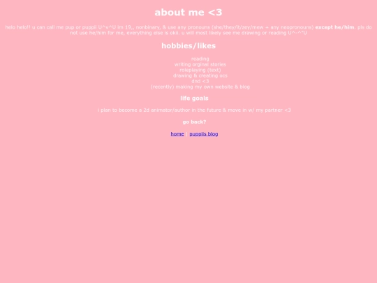 aboutme screenshot