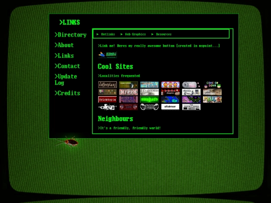 links screenshot