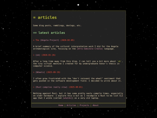 articles screenshot