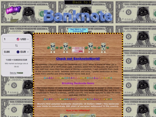 Banknotes screenshot