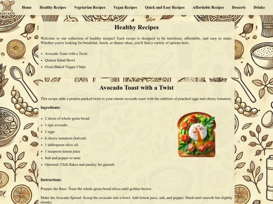 HealthyRecipes screenshot