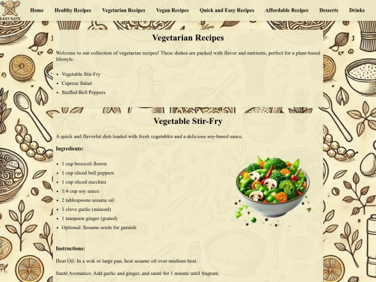 VegetarianRecipes screenshot