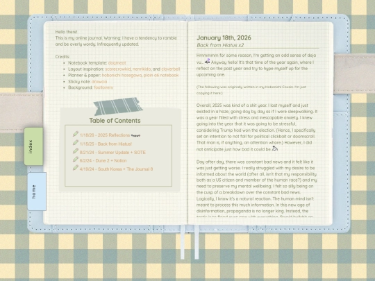 journal screenshot