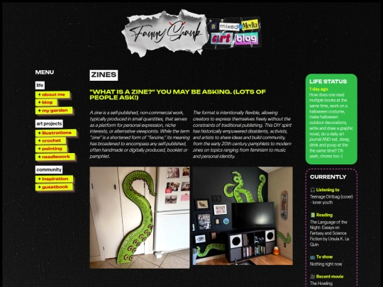 zines screenshot