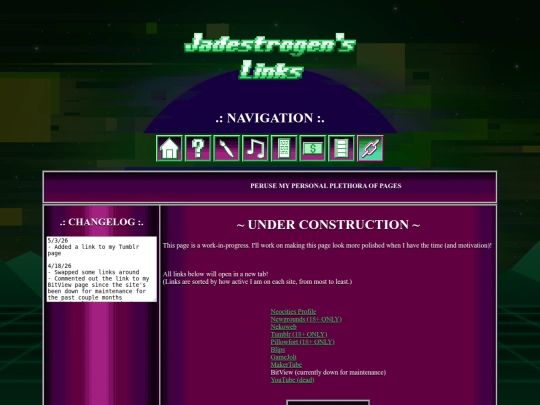 links screenshot