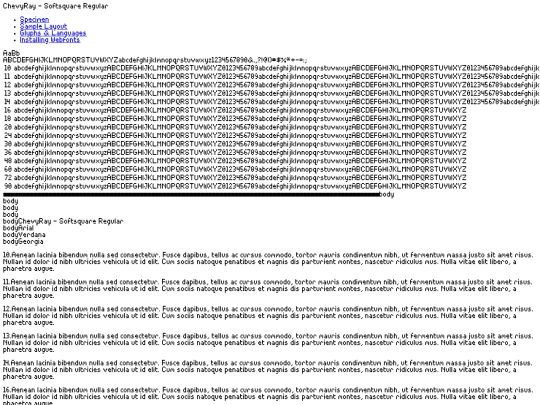 fonts/chevyray_-_softsquare-demo screenshot