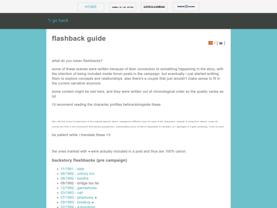 flashbacks/directory screenshot