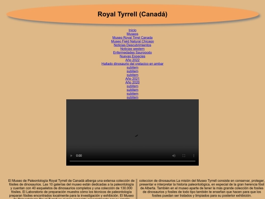 dinosaurios actualizado/museo royal tyrrell screenshot