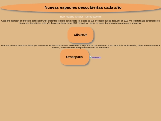 nuevas especies screenshot